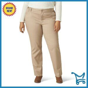 Plus Size Relaxed Fit Straight Leg Wrinkle Free Pants